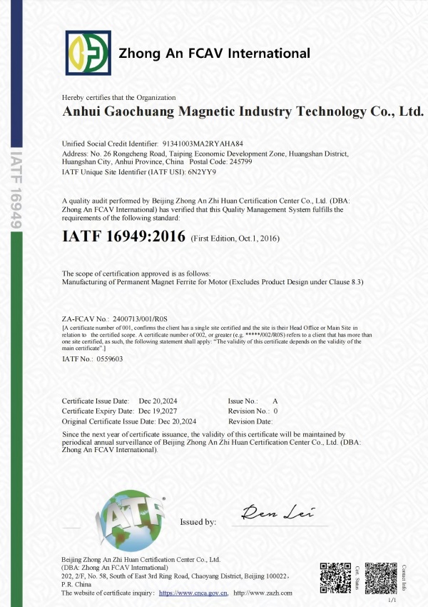Certificates