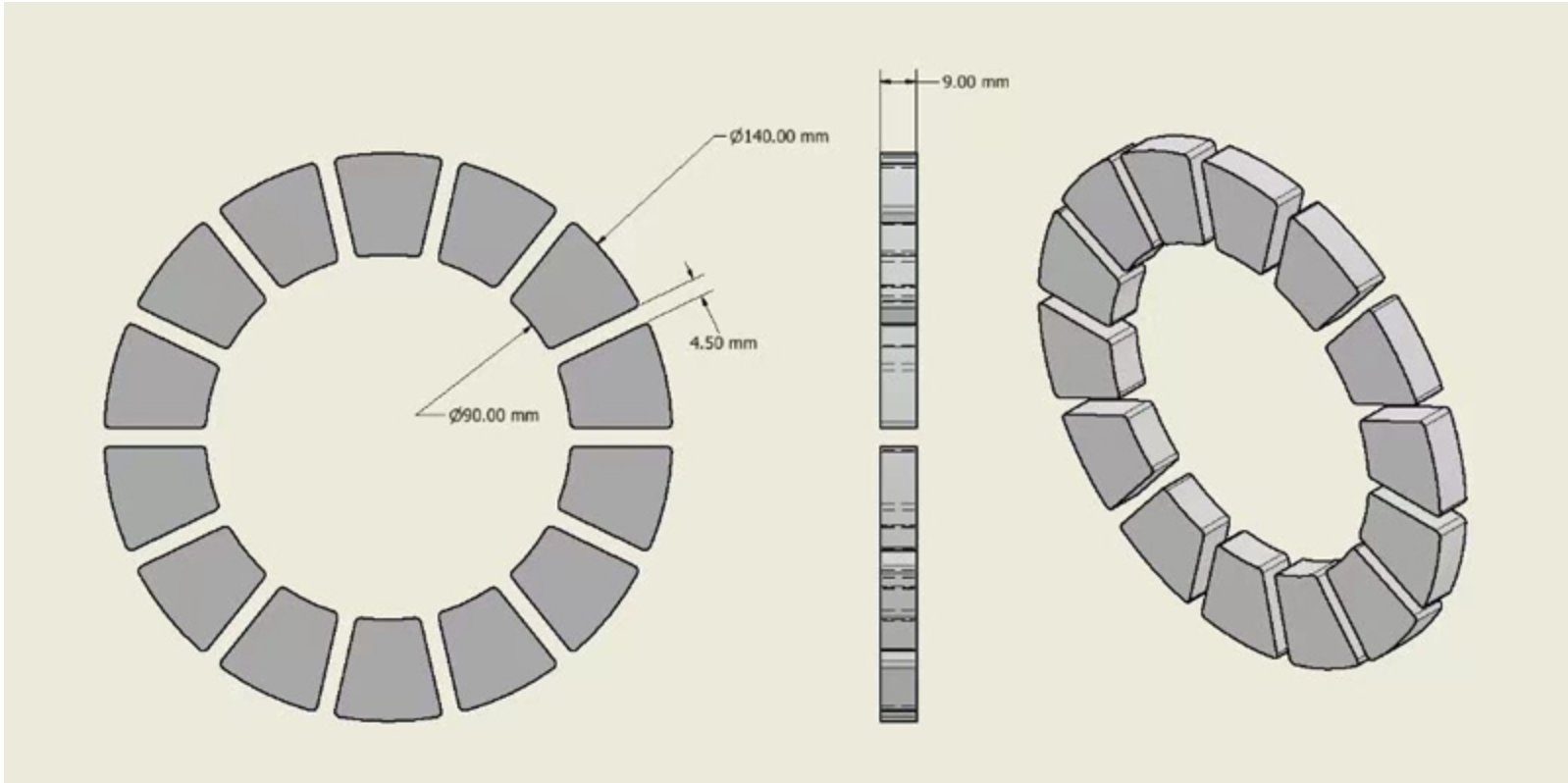 Can Fan-Shaped Anisotropic Ferrite Segments Realize Rare-Earth-Free Mass-Produced Axial Flux Motors? Let’s Discuss